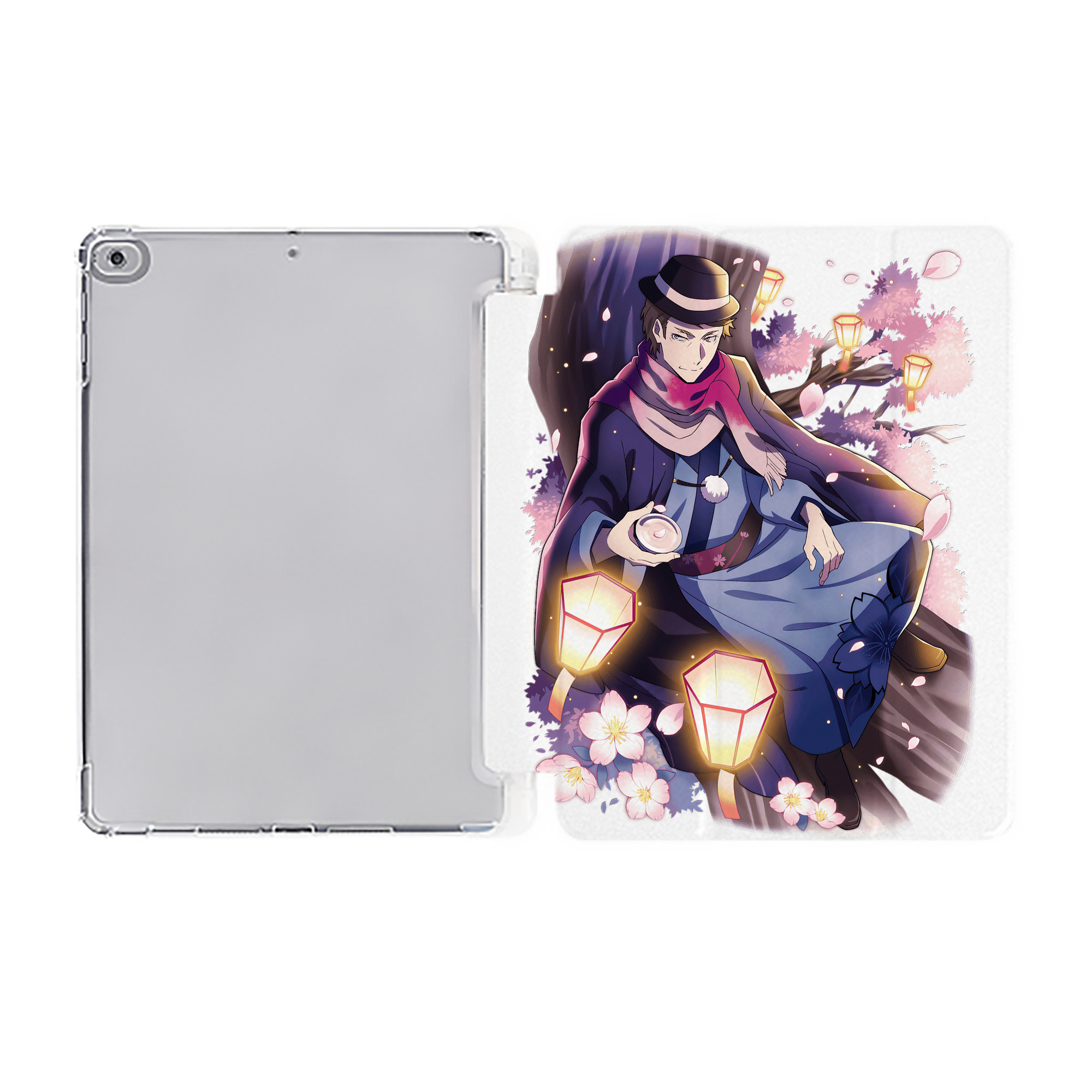 （画像用） 文豪ストレイドッグス Bungo Stray Dogs IPad ケース ペン収納付き 三つ折りスタンド PUレザー×シリコン 対応機種9.5/10.5/10.9インチ
